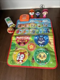 アンパンマンおもちゃ6点セット音声マット・おしゃべり列車・にぎにぎピッピ・ガチャ