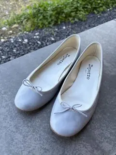 極美品☆Repetto レペット バレエ フラットシューズ37 スエード グレー