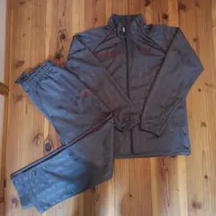 ニューバランス　グレー ストライプ　 ジャージ LLサイズ