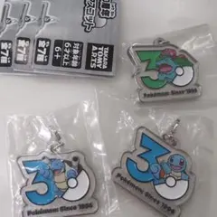 ポケモン　30周年メタルチャームマスコット 3点セット