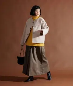 【美品】DANTON COLLARLESS JACKET