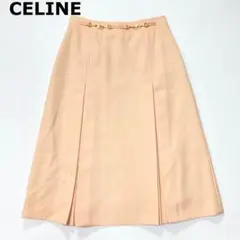 CELINE プリーツスカート トリオンフ ゴールド金具 36 ヴィンテージのサムネイル