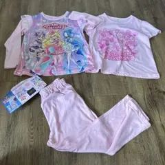 新品 タグ付 プリキュア 2tops 光る パジャマ 120cm
