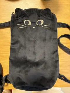 カルディ　猫の顔デザイン リュック 黒のサムネイル