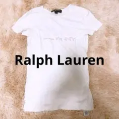 Ralph Laurenラルフローレン.Tシャツ白春夏ピンクリボン