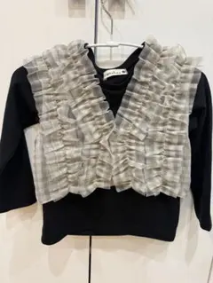 ブランシェス　チュールベスト×長袖トップス 100
