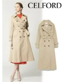 新品タグ付】今期完売 CELFORD ウール混ロングトレンチコート - メルカリ