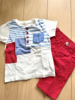 moujonjon Tシャツ、短パンセット　90