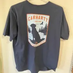 Carhartt ポケットTシャツ ネイビー バックプリントのサムネイル