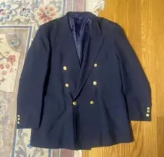 90'S Calder Moor ダブル 紺ブレ 銀ボタン ブレザー LL