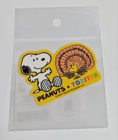 スヌーピー　ウッドストック　ターキー　ダイカットステッカー　鳥展　特別展