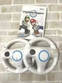 マリオカートWii ゲームソフトとハンドル2個セット