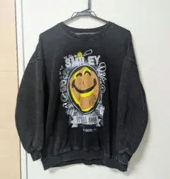 スマイリー　プリント スウェット　オーバーサイズ