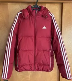 アディダスadidas ダウンジャケット メンズM〜L 赤　フーディ