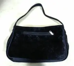 MODA 黒 ファー ハンドバッグ　ファートートバッグ