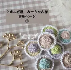 たまねぎ屋　みーちゃん様① 専用ページ　un＊mitu かぎ編み モチーフ