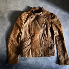 00s archive ラムレザー 変形ダブルライダース 短丈 Y2K