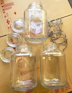 昭和レトロ ガラス容器4本セット - メルカリ