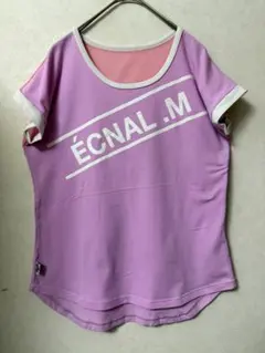 #3515 MIKANO ミカノ パープル×ホワイト ロゴTシャツ フリーサイズ