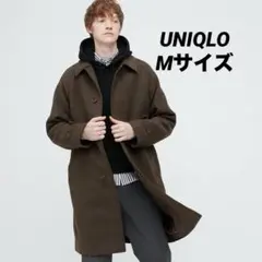 【値下げしました】UNIQLO シングルブレストコート　ダークブラウン　Mサイズ