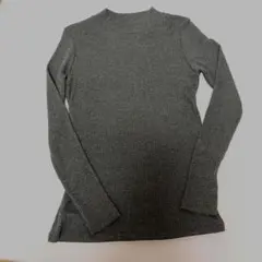 UNIQLO ユニクロ　ハイネックリブニット　M レディース　チャコールグレー