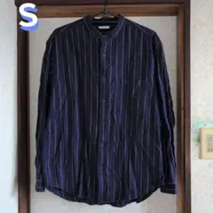 GU ネイビー ストライプ 長袖シャツＳ