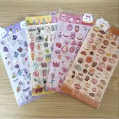 新品　ぷくぷくシール　3Dシール　4枚セット　硬め