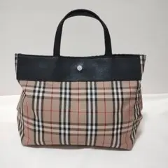 BURBERRY LONDON ノバチェック トートバッグ キャンバス ハンド