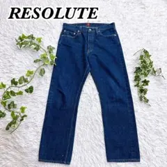 【状態良好】RESOLUTE 710 W31 L32 濃紺 RESOLUTE（リゾルト） ワンウォッシュデニム 710 デニムパンツ