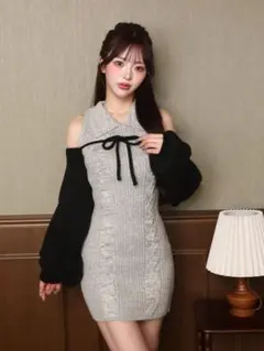 Darich ショートボレロニットミニワンピース