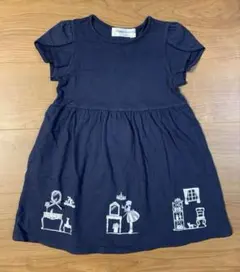 moo non non／ワンピース 110サイズ ネイビー