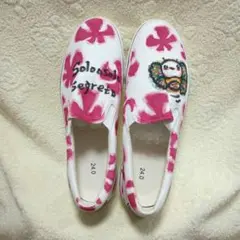 手描きデザイン スリッポンシューズ 24.0cm