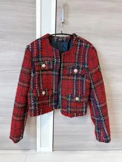 SHEIN 赤チェックジャケットのサムネイル