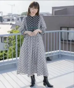 MIXプリントコットンヨークワンピース アーバンリサーチサニーレーベル