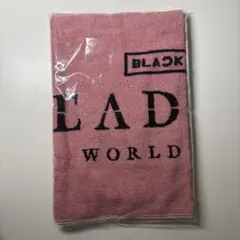 BLACKPINKフェイスタオル DEADLINE LOGOピンク ポップアップ