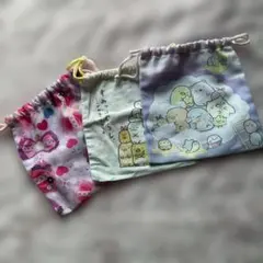 ♥︎口拭きタオル♪ナフキン入れ♪すみっコぐらし2点リボン、ハートセット♥︎