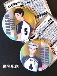 ハイキュー!!　木兎光太郎　赤葦京治　共闘　缶バッジ　オーロラ　プラザ