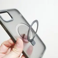 iPhone 15 リングスタンド付きマグネットスマホケース
