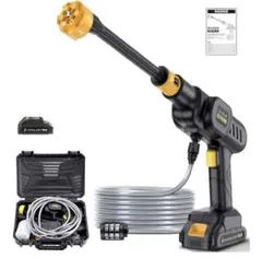 洗車✨️高圧洗浄機 本体 多機能ノズル付きバッテリー2個付き