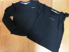 シューラルーTシャツ 2枚セット 130cm　長袖・ノースリーブ　黒色のサムネイル