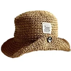 帽子 ハット 麦わら帽子 ストローハット夏 子供用 54cm