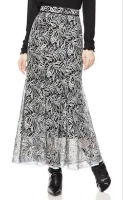 LILY BROWN リリーブラウン リーフ刺繍マーメイドスカート 0