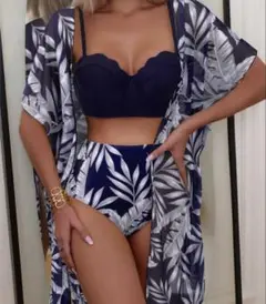 葉柄デザイン セパレート水着・ビキニ