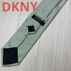 DKNY ネクタイ 総柄 ライトグリーン