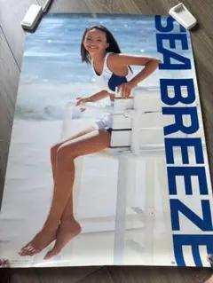 未使用 非売品 SEA BREEZE 深田恭子 ポスター 2枚 レトロ 当時物