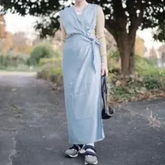 新品TORRAZZODONNA ラップスカート　高田久美子さんコラボ　ブルー