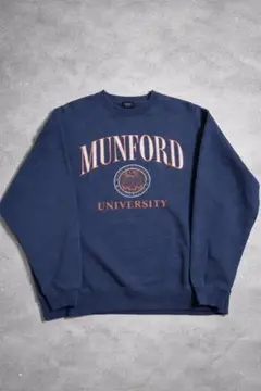 BEAMS カレッジロゴ　スウェット　三連プリント　裏起毛