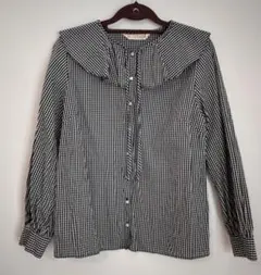 Dot & Stripes CHILD WOMAN / フリル襟ギンガムブラウス