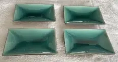 紫交趾 永楽写 角向付 10客 18cm 刺身皿 銘々皿 京焼 紫釉 まとめ