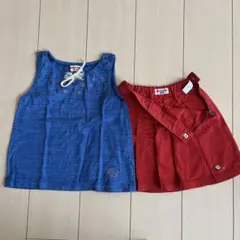 ミキハウスのトップスとスカート